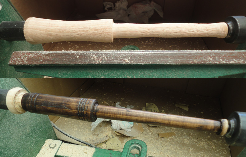 A Magic Wand roughed out and then with 'battle scars' and stain rubbed over it