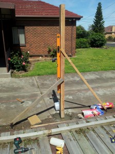 Levelling a post