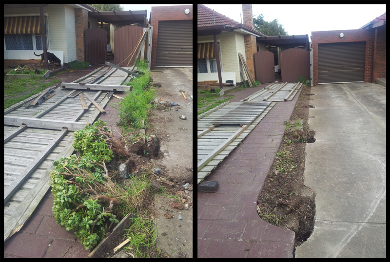 Before and After clearing it out