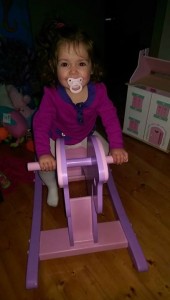 Isabelle on her new rocker